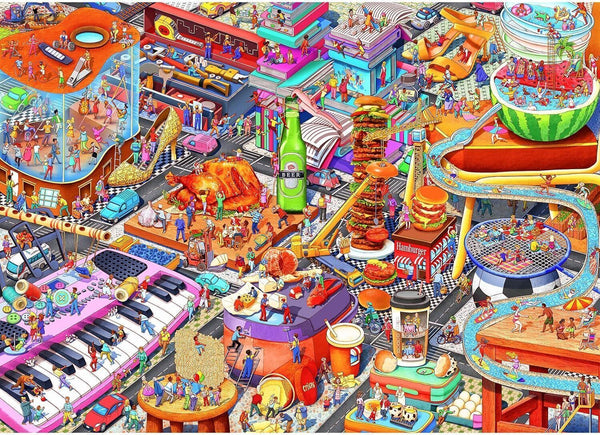 1000 Piece Jigsaw Puzzle, 'Little People's World Party', Family Puzzle Game