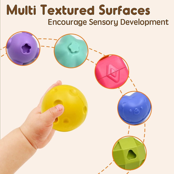 AiTuiTui Montessori Sensory Toys, 7-in-1 Shape Sorter for 1-2 Years