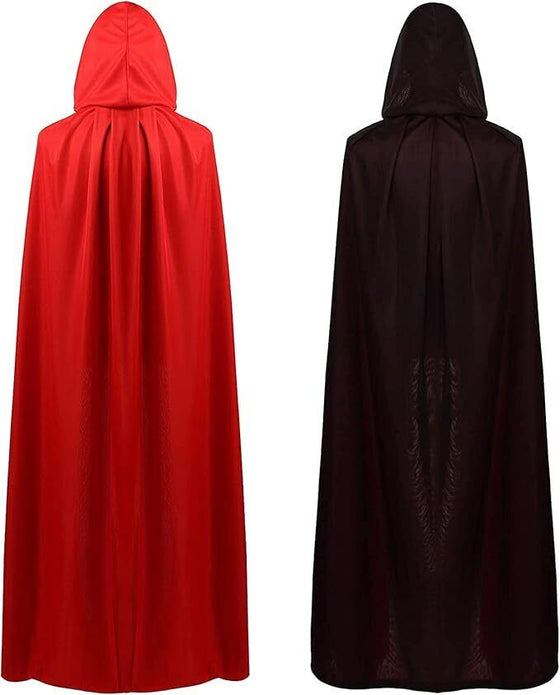 Halloween Vampire Reversible Hooded Witch Cloak Capes Unisex for Adult Kids