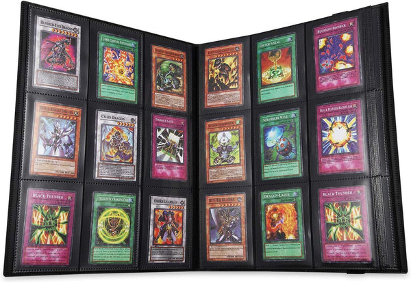 MUROAD 360 Pockets Trading Card Binder, Black, for Pokemon & Football