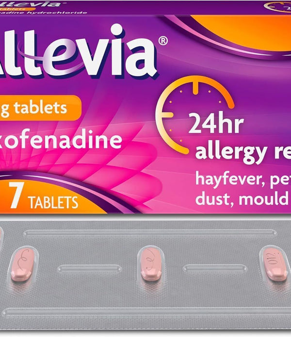 Allevia Hayfever Allergy Tablets 120mg, 24hr Relief, 7 Tablets