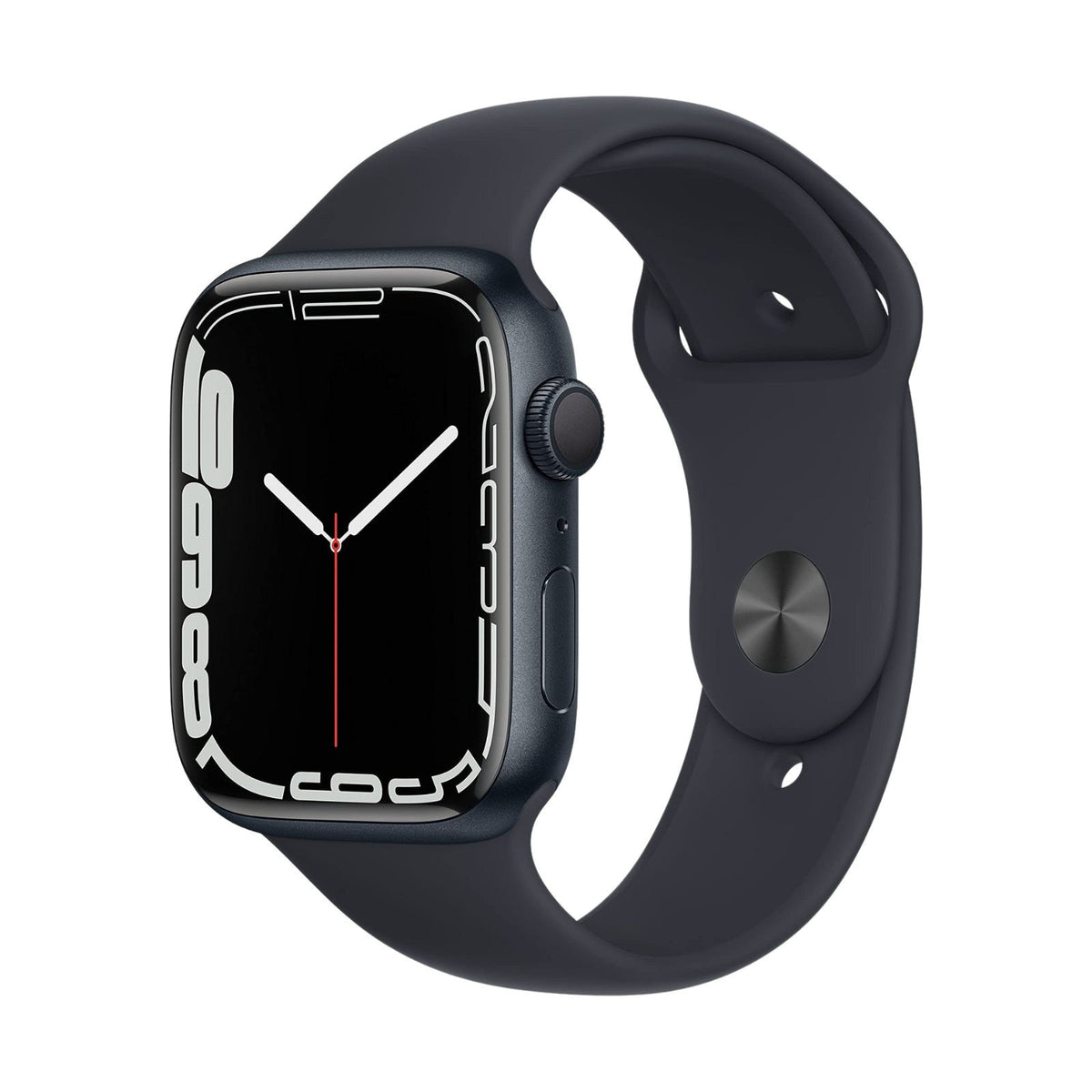 Apple Watch Series 7 (Cellular, 45mm) Midnight Aluminium Case + Black Strap