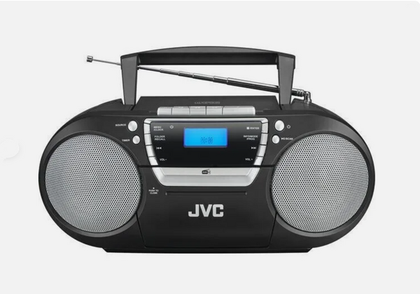 JVC RC-D322B DAB+/FM/Tape/CD/Bluetooth Boombox in Black SEE NOTES