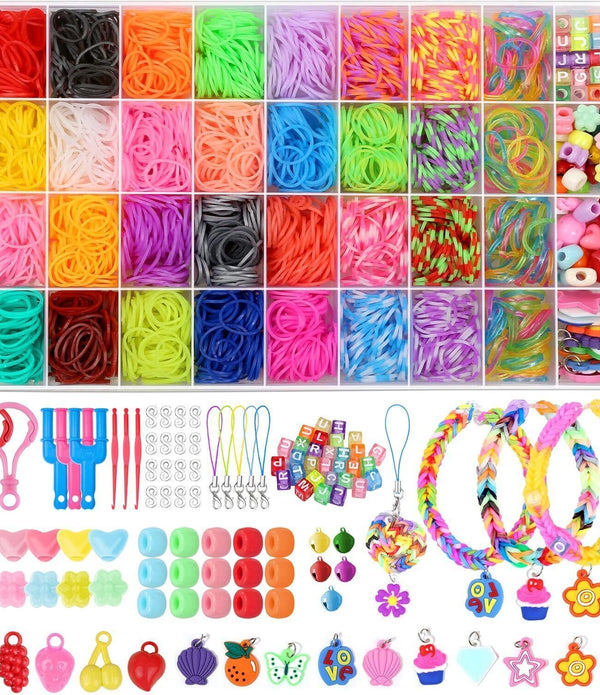 Modacraft 2500PCS 32 Color Loom Bands Craft Kit for Kids  DIY Bracelet Set