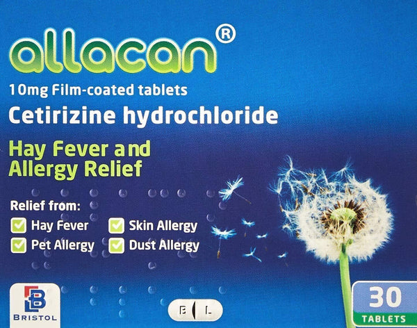 Allacan Hayfever Tablets, 12 Months Supply, 2 Boxes x 30