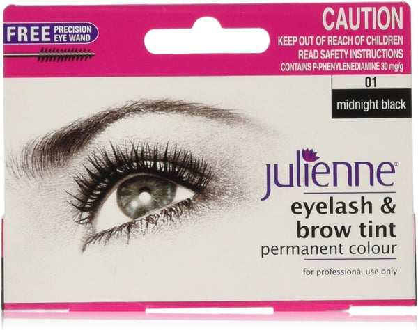 Julienne Eyelash & Eyebrow Permanent Midnight Black Tint 15ml