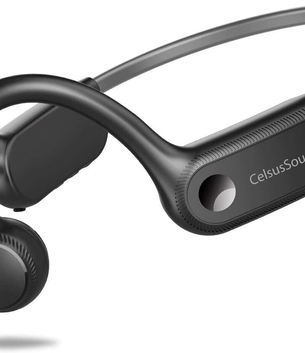 CelsusSound S100 Bone Conduction Headphones Grey with Mic