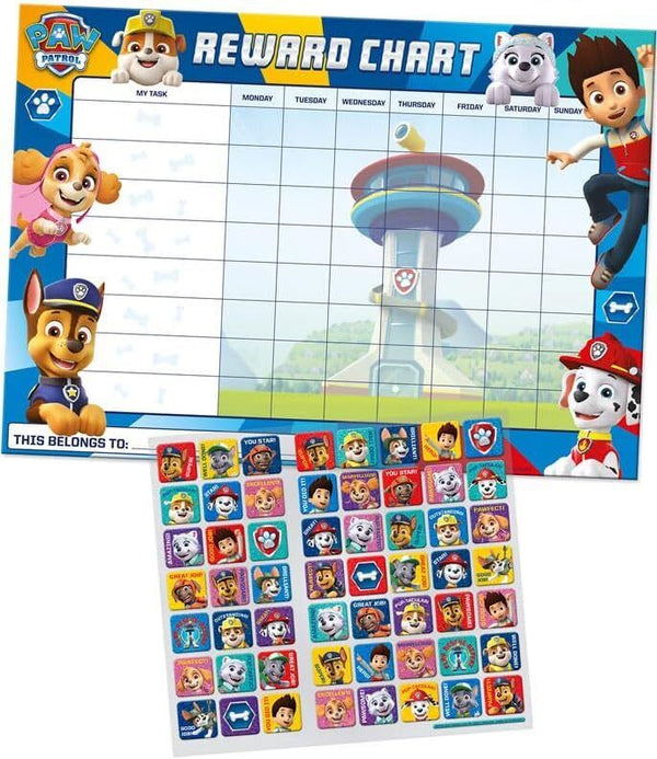 P aw Patrol Reusable Reward Chart with Reusable stickers