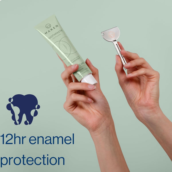 Waken 75ml Spearmint Toothpaste Fresh Mild Flavour Lightly Foaming With Fluoride