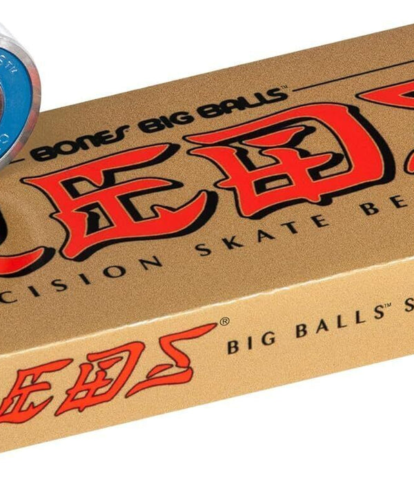 Bones Bearings Big Balls Reds High Performance Skateboard Bearings (8 Pack) 8mm