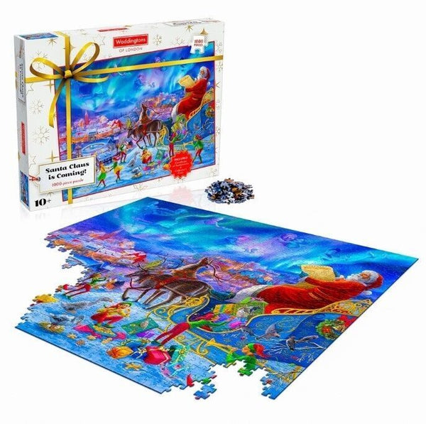 Santa Claus is Coming 1000 Piece Jigsaw Puzzle - Holiday Christmas Fun