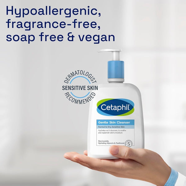 Cetaphil Gentle Skin Cleanser 473ml - For Normal To Dry Sensitive Skin