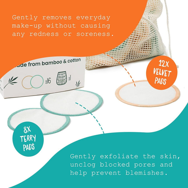 ecovibe reusable makeup remover pads and glass jar set
