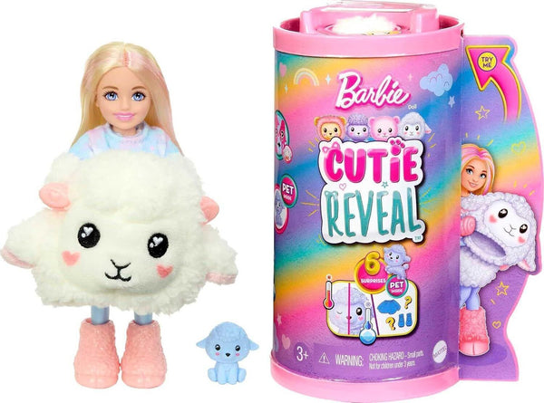 Barbie Cutie Reveal Chelsea Doll & Accessories, Animal Plush Costume - Lamb