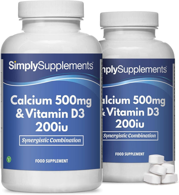 Calcium 500mg with Vitamin D3 Supports Strong Bones & Healthy Teeth 360 Tablets