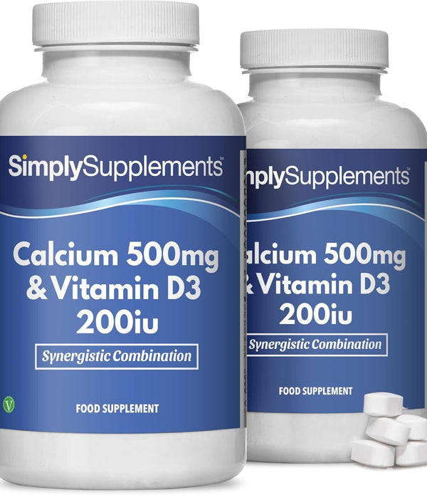 Calcium 500mg with Vitamin D3 Supports Strong Bones & Healthy Teeth 360 Tablets