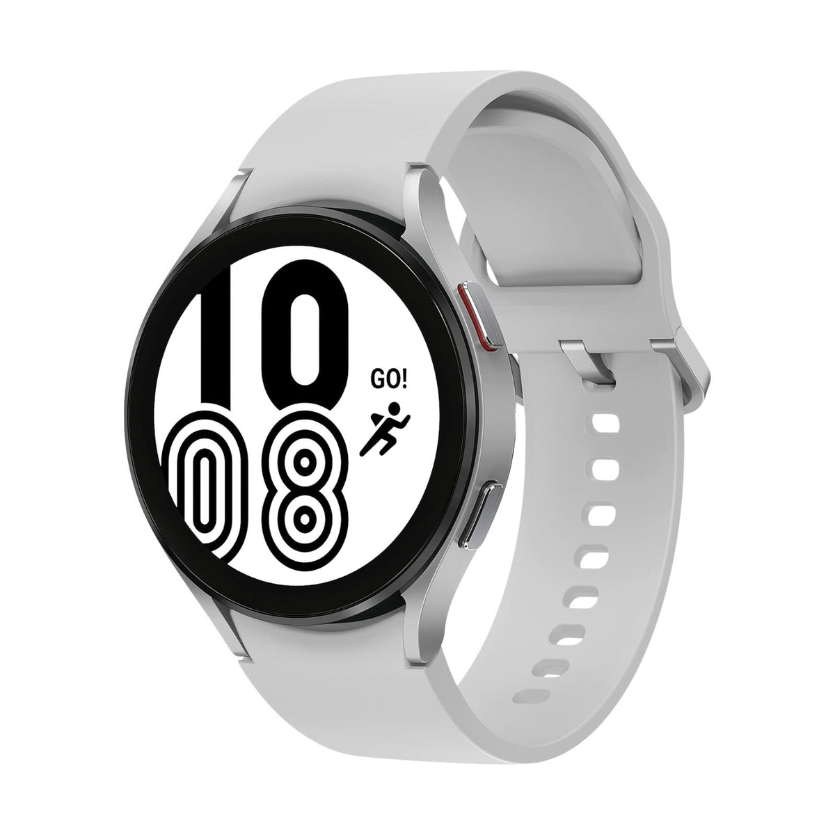 Samsung Galaxy Watch4 (Bluetooth, 40mm) Silver Aluminium Case + White Strap