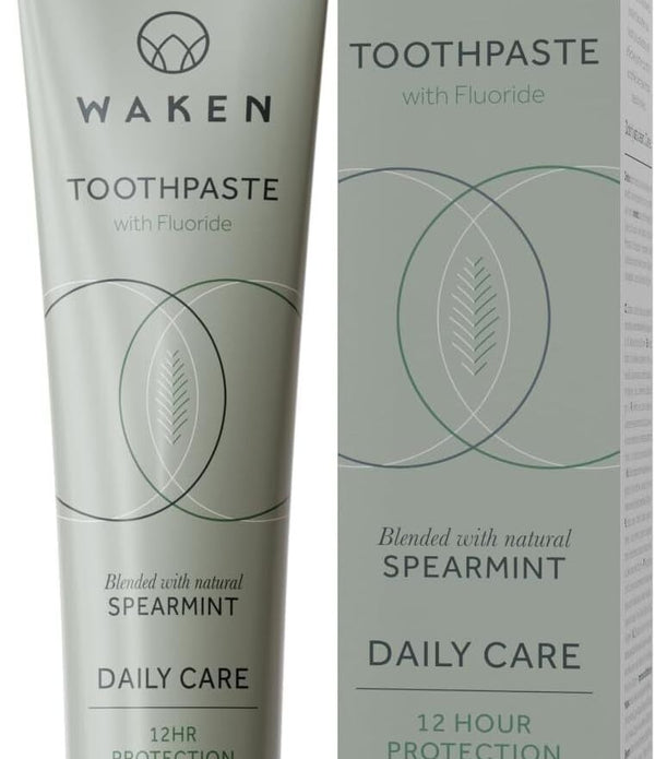 Waken 75ml Spearmint Toothpaste Fresh Mild Flavour Lightly Foaming With Fluoride