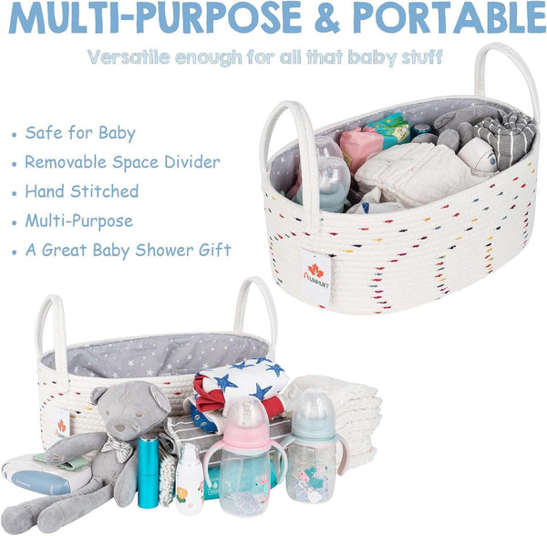 AUNHUIT Baby Nappy Caddy Organiser 8 Pockets+5 compartments