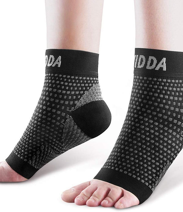 AVIDDA Plantar Fasciitis Compression Socks for Pain Relief, Black-1-S