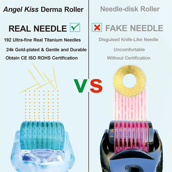 Angel Kiss Derma Roller 1.0mm - Microneedling Tool for Face & Body