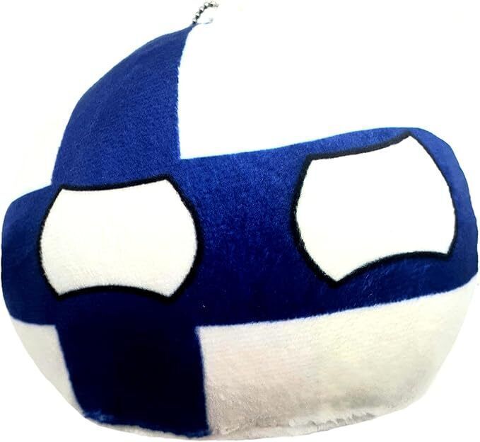 10cm Countryballs Finland Toy, Cute Meme Ball with Flag Design