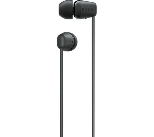Sony Wi-C100 Wireless In-Ear Headphones Water Resistant -Built-In Mic Black,