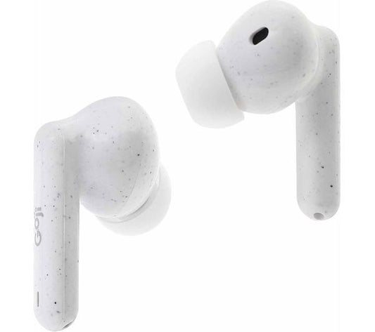 Goji Gretwsw24 Water Resistant True Wireless Bluetooth In-Ear Earbuds - White