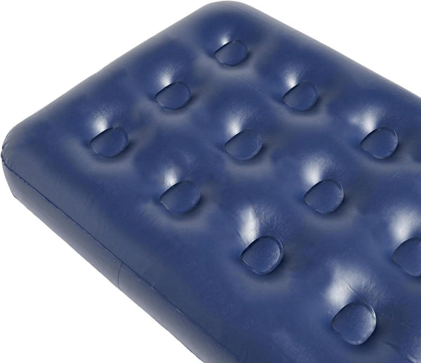 Eurohike Single Airbed with Flocked Finish Navy, Durable & Portable for All Ages