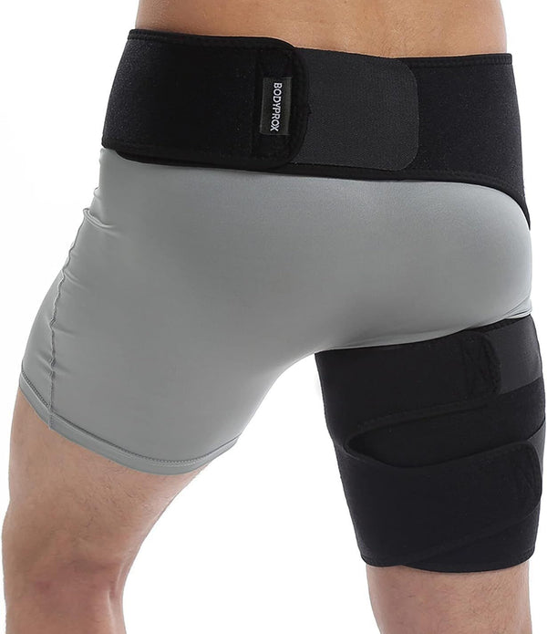 Bodyprox Groin Support Bandage Adjustable Compression Hip Thigh Sciatica Relief