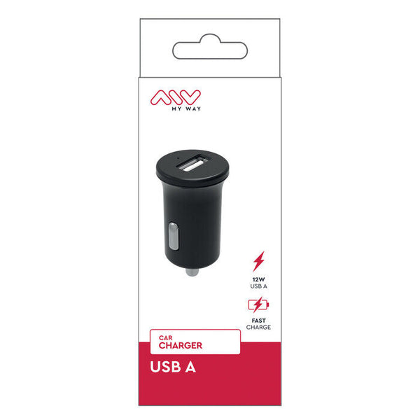 My Way Car Charger, Fast Charge, 12W USB-A Black, PCB: 96, SUBPCB: 6, 40g