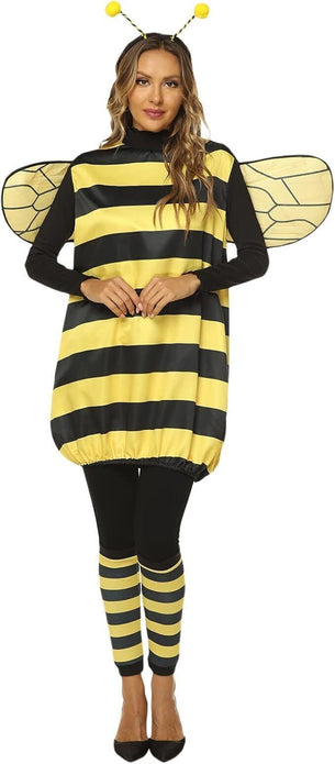 Bee Fancy Dress Costume Set for Kids & Adults, Honey Bee Halloween Costume