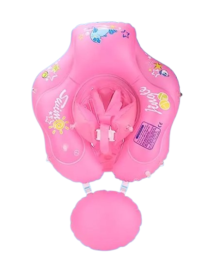 Baby Swimming Ring Enhanced, with Shade (Pink)  3-36 Months - Seaside Design