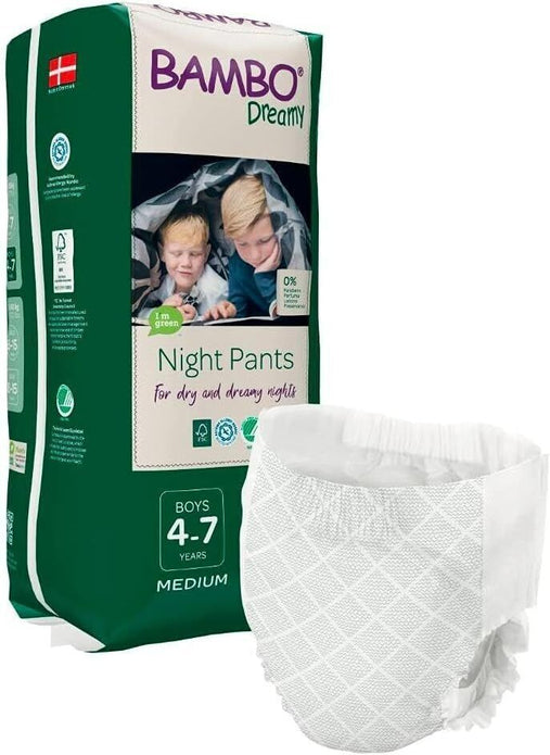 Bambo Nature Dreamy Boy Premium Night Pants - Size Large 35-50kg, 10 Pairs