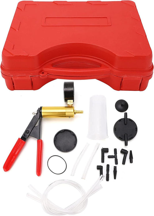 Brake Bleeder Kit, Hand Vacuum Pump, Fluid Tester for Car & Bike Diagnosis