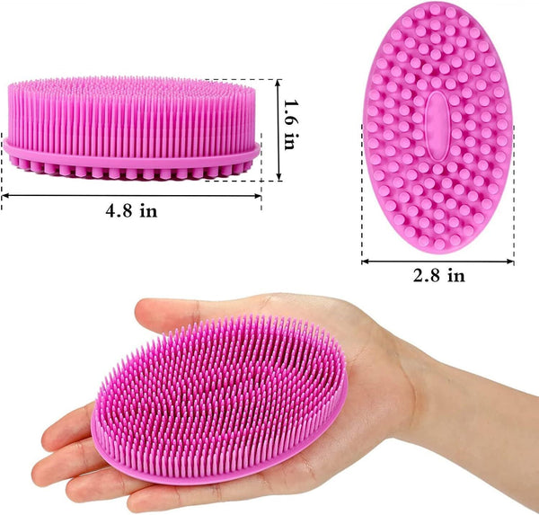 3 Pcs Loofah Body Scrubber Body Scrubber Brush Silicone Shower Brush