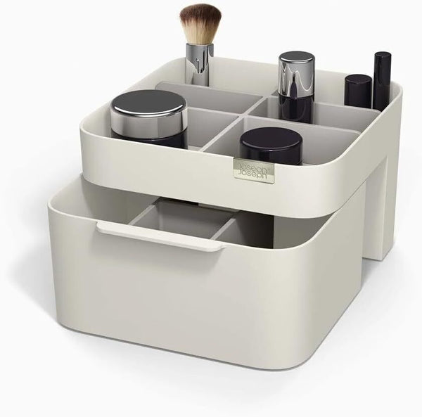 Joseph Joseph VIVA Light Grey Cosmetic Organizer with Drawer Shell 75004