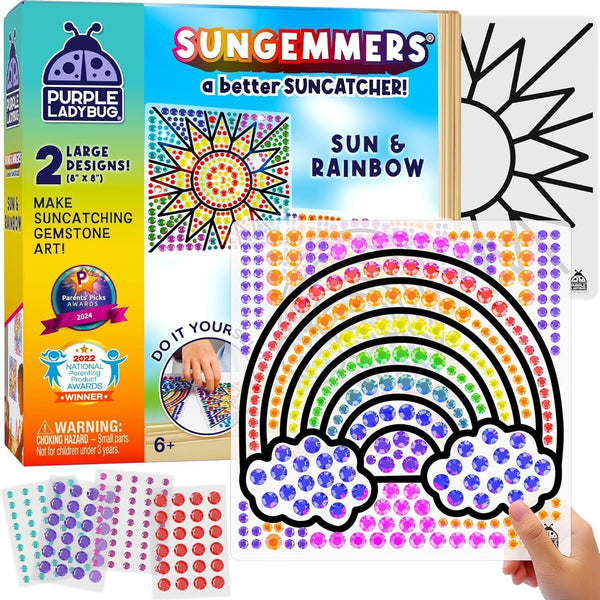 SUNGEMMERS Window Art Suncatcher Kit, Kids Crafts, Ages 6-8, Birthday Gift