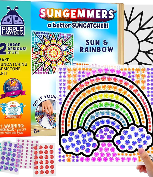 SUNGEMMERS Window Art Suncatcher Kit, Kids Crafts, Ages 6-8, Birthday Gift