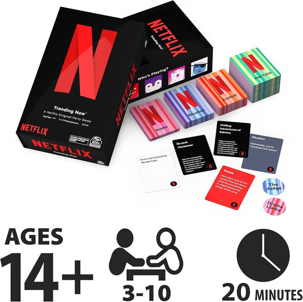 Netflix Trending Now Card Game Party Family Board Game Ages 14+