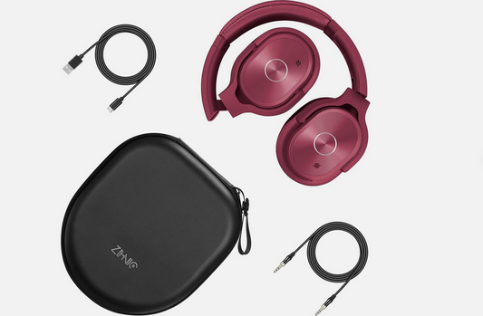 ZIHNIC Headphones Active Noise Cancelling, 40H Playtime Wireless Quality Headset