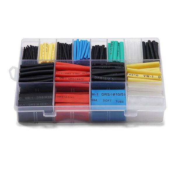 Heat Shrink Tubing - 580 Pcs - Multicolour with Storage Box