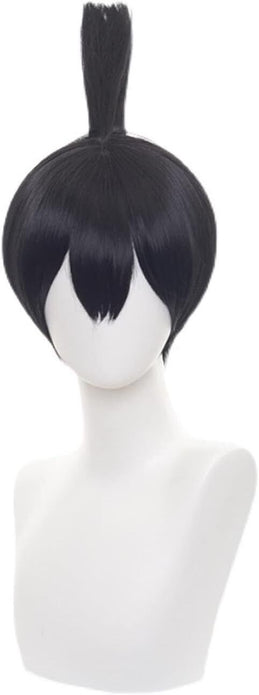 wxypreey Short Black Cosplay Wig with Wig Cap - Halloween Costume