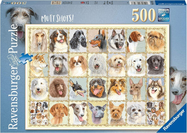 Ravensburger Mutt Shots 500 Piece Jigsaw Puzzle for Adults & Kids Age 10+