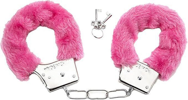 Pink Furry Handcuffs with Keys