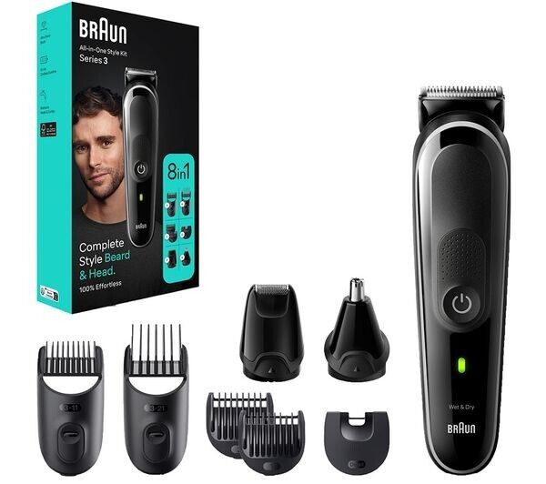 Braun 8 in 1 - All In One Style Kit - Series 3 - Complete Beard & Head