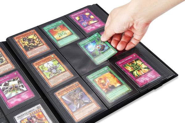 MUROAD 360 Pockets Trading Card Binder, Black, for Pokemon & Football