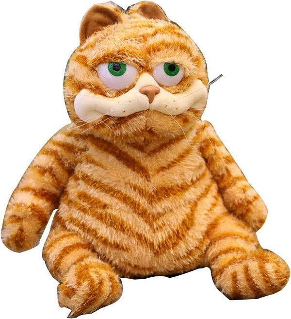 17.7” Fat Orange Cat Plush Toy – Lifelike Yellow Tabby for Kids & Gifts