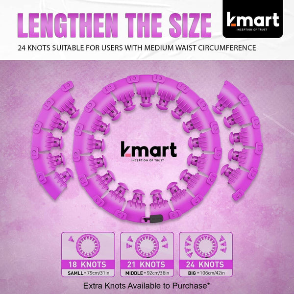 K-MART Smart Hula Ring for Weight Loss & Fitness 24 Detachable Auto-Spinning