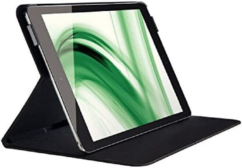 Case Cover for iPad Air 2 Leitz Style Slim Folio Soft Brushed Metal Finish Black